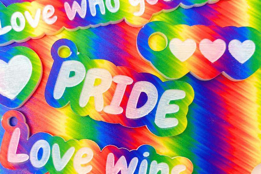 Using a Cuttle Template to Make Pride Keychains! - Custom Made Better