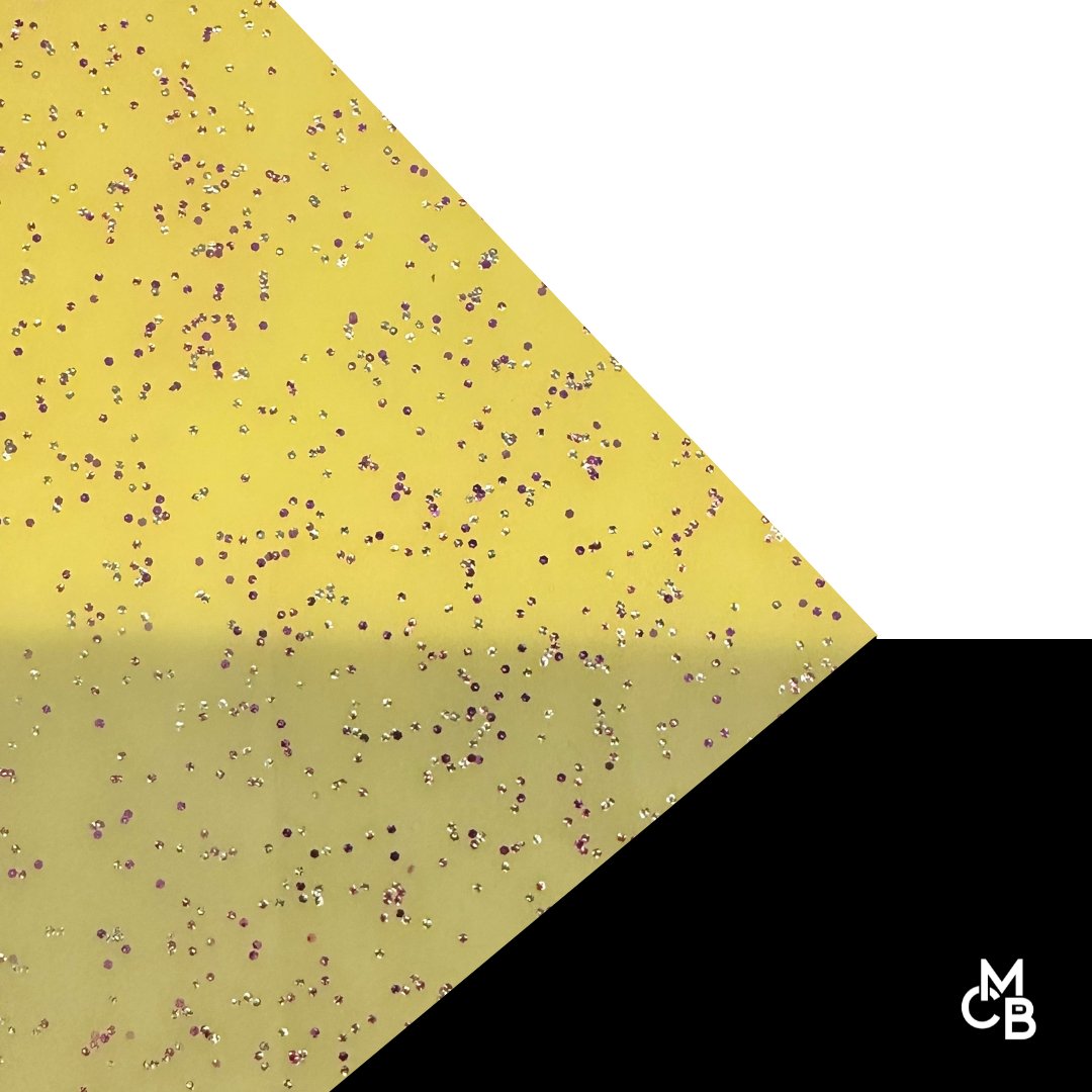 1/8" Brilliant Buttercup Glitz Glitter Cast Acrylic Sheets - Acrylic Sheets