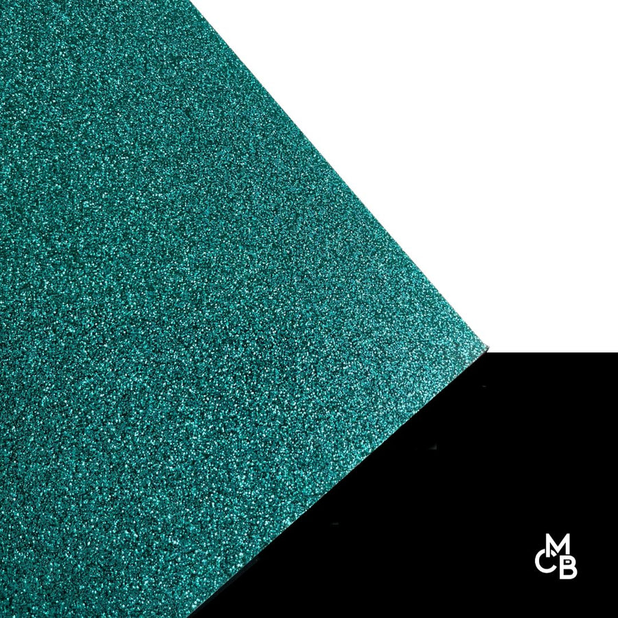 1/8" Holographic Teal Glitter Cast Acrylic Sheets - Acrylic Sheets