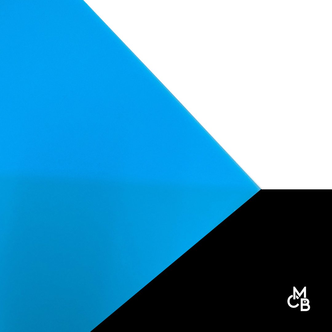 1/8" Matte/Gloss Electric Blue Cast Acrylic Sheets - Acrylic Sheets