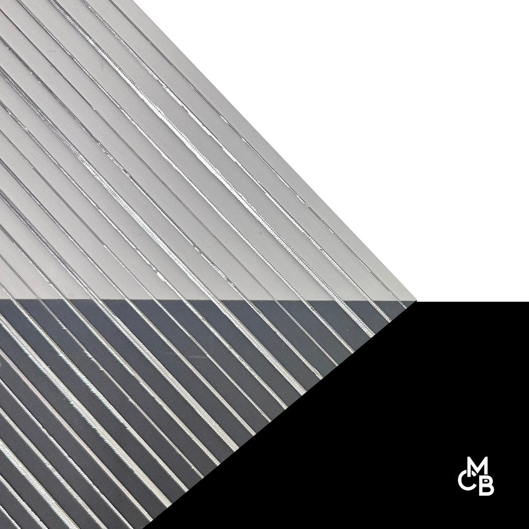 1/8" Silver Lining Threads Cast Acrylic Sheets - Acrylic Sheets