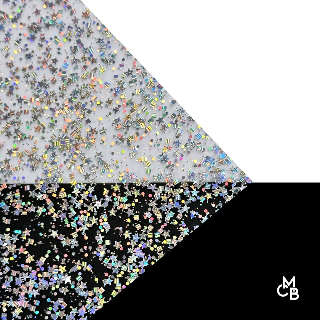 1/8" Star Spangles & Banners Glitter Shape Cast Acrylic Sheets - Acrylic Sheets
