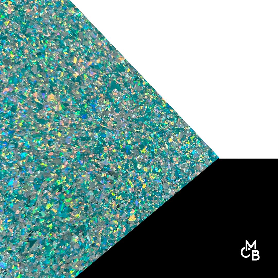 1/8" Turquoise Skies Flake Glitter Cast Acrylic Sheets - Acrylic Sheets