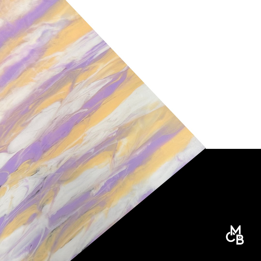 1/8" Vintage Violet Peach Paint Pour Cast Acrylic Sheets - Acrylic Sheets