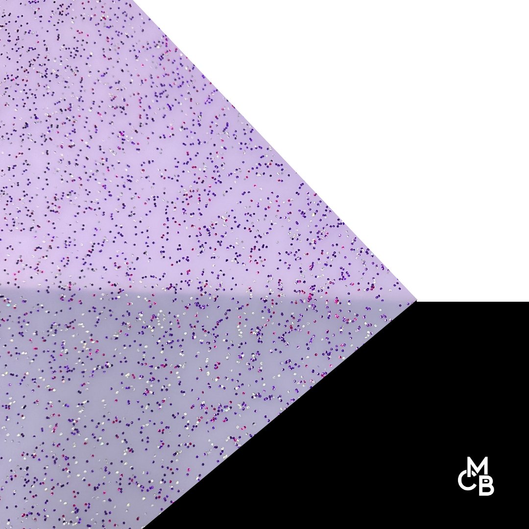 1/8" Violet Valor Glitz Glitter Cast Acrylic Sheets - Acrylic Sheets