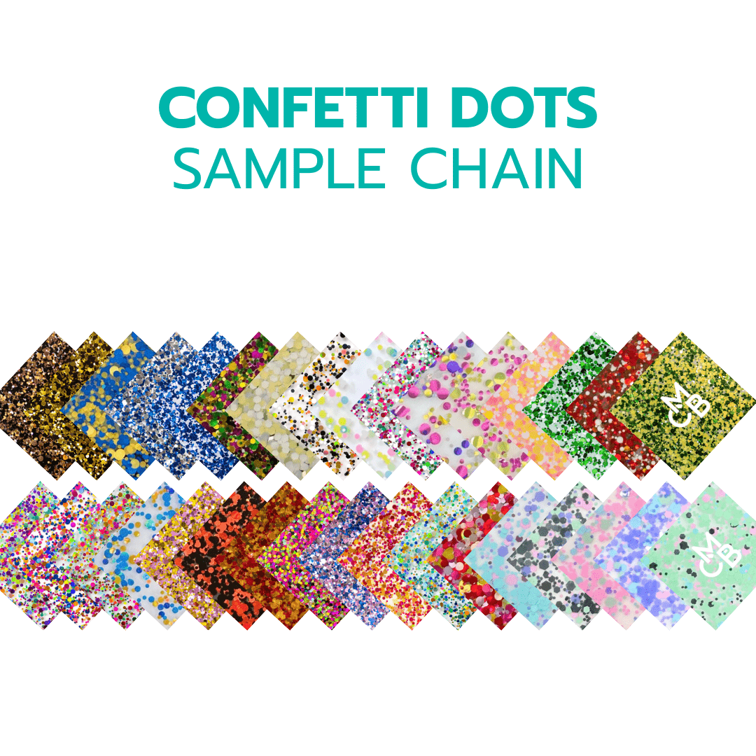 2" Sample Bundle - 1/8" Confetti Dots Acrylic Sheets - Acrylic Sheet Bundles