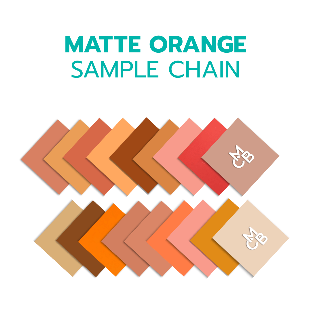 2" Sample Bundle - 1/8" Matte Oranges Acrylic Sheets - Acrylic Sheet Bundles