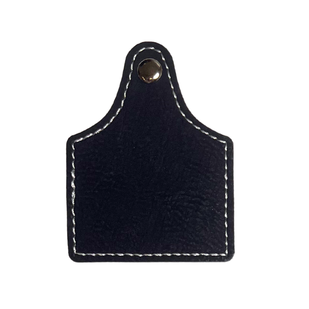 Cow Tag Leatherette Hat Patches