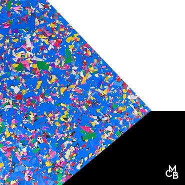 5/32" Blue Chunky Flake Glitter Cast Acrylic Sheets - Acrylic Sheets
