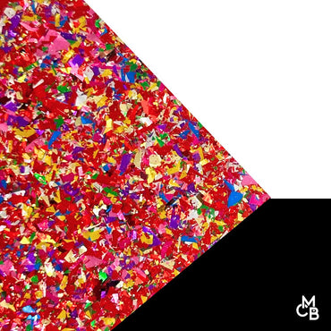 5/32" Christmas Party Chunky Flake Glitter Cast Acrylic Sheets - Acrylic Sheets