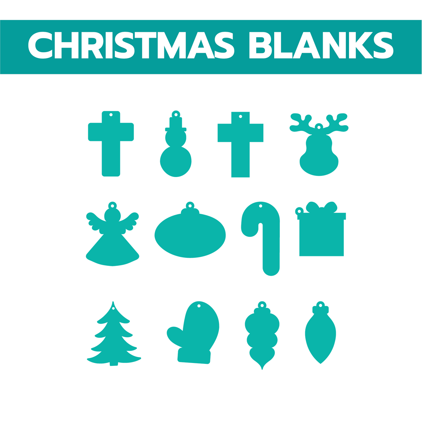 ORNAMENT SHAPES | ACRYLIC BLANKS | CUT TO SIZE ACRYLIC | 3.5" 15 PACK