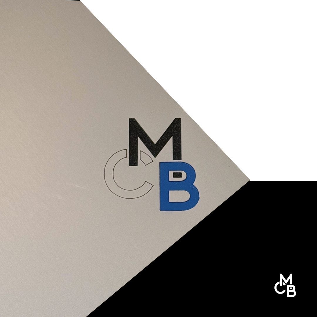 1/16" Rowmark Laser Max TriLayer Stainless/Black/Blue Impact Modified Acrylic Sheets