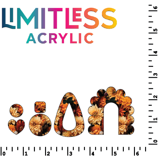 Fall Floral 2 Pattern Acrylic Sheets - CMB Pattern Sheets - Local Plastic & Wholesale Acrylic Sheets Supplier