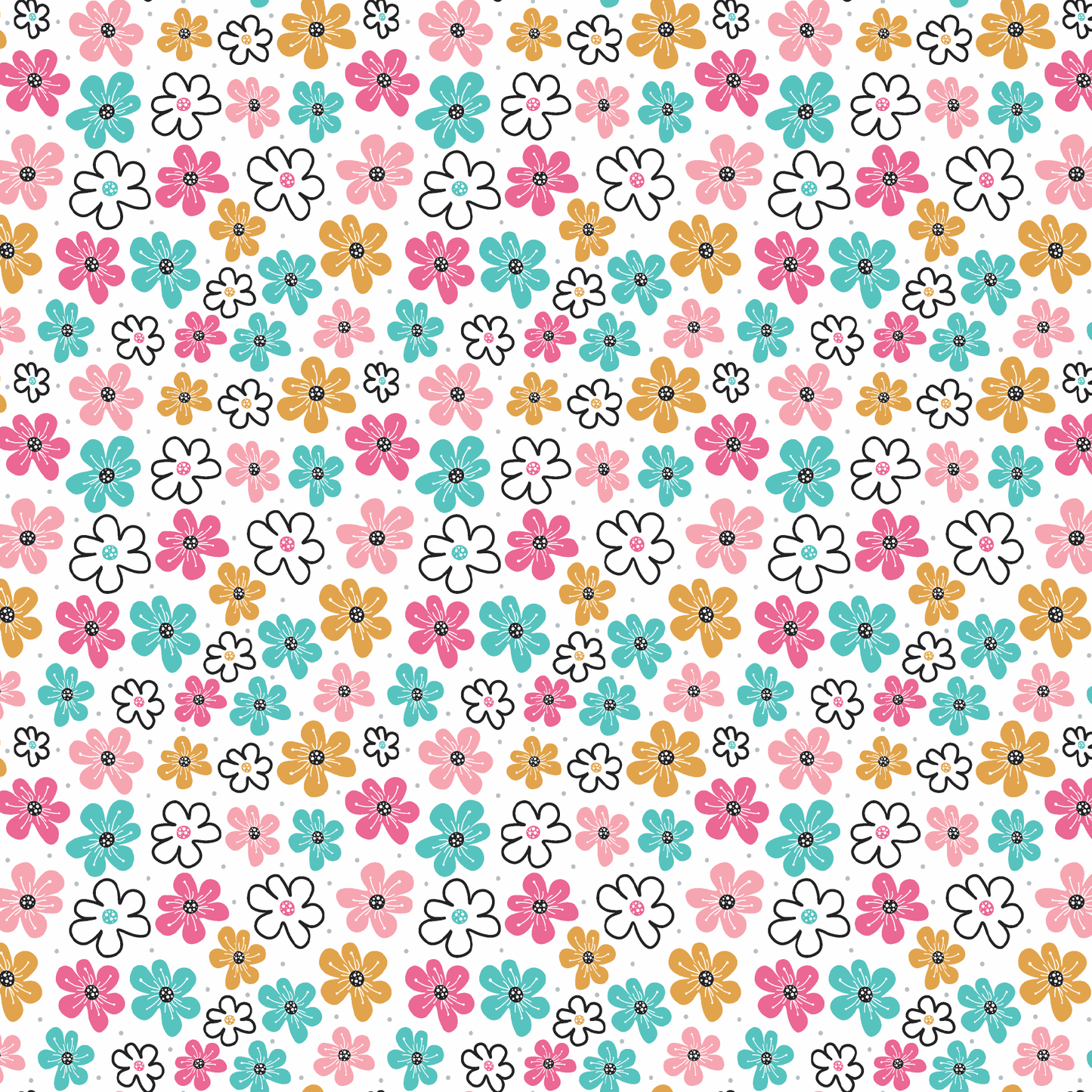 Abstract Doodle Daisies Pattern Acrylic Sheets - CMB Pattern Acrylic