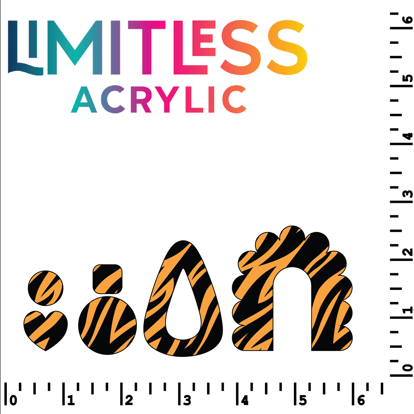 Black & Orange Tiger Stripes Pattern Acrylic Sheets - CMB Pattern Acrylic