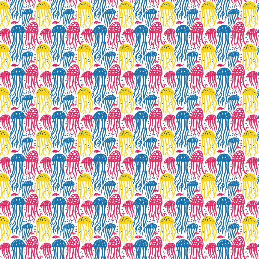 Bold Jellyfish Pattern Acrylic Sheets - CMB Pattern Acrylic