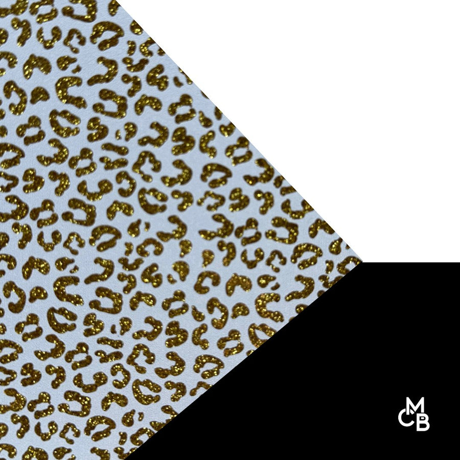 Gold Glitter Leopard Pattern Acrylic Sheet CMB PRESTIGE PATTERNS - Acrylic Sheets