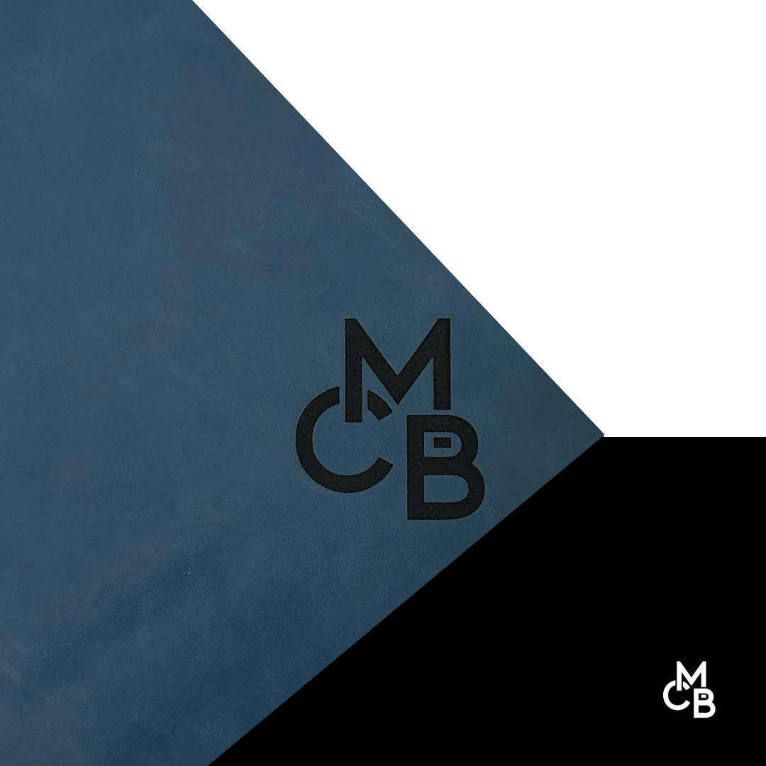 Heirloom Leatherette | ADMIRAL BLUE ENGRAVES BLACK - LASERABLE LEATHERETTE