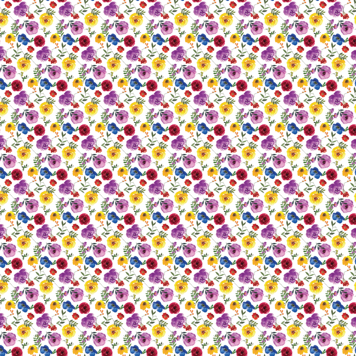 Itty Bitty Bold Flowers Pattern Acrylic Sheets - CMB Pattern Acrylic