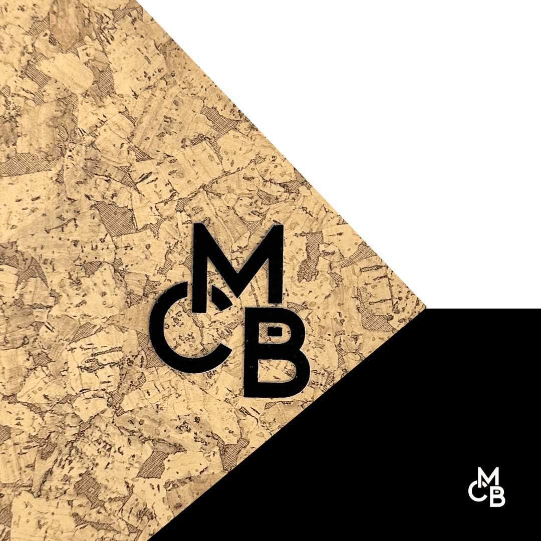 Naturals Leatherette | LIGHT CORK ENGRAVES BLACK - LASERABLE LEATHERETTE