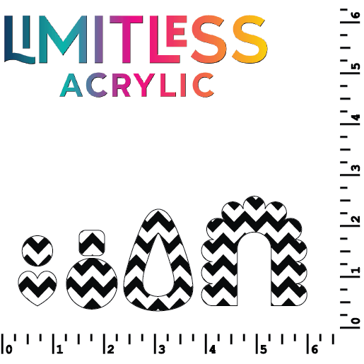 P0009 | Chevron Monochromagic Pattern Acrylic Sheet - CMB Pattern Acrylic