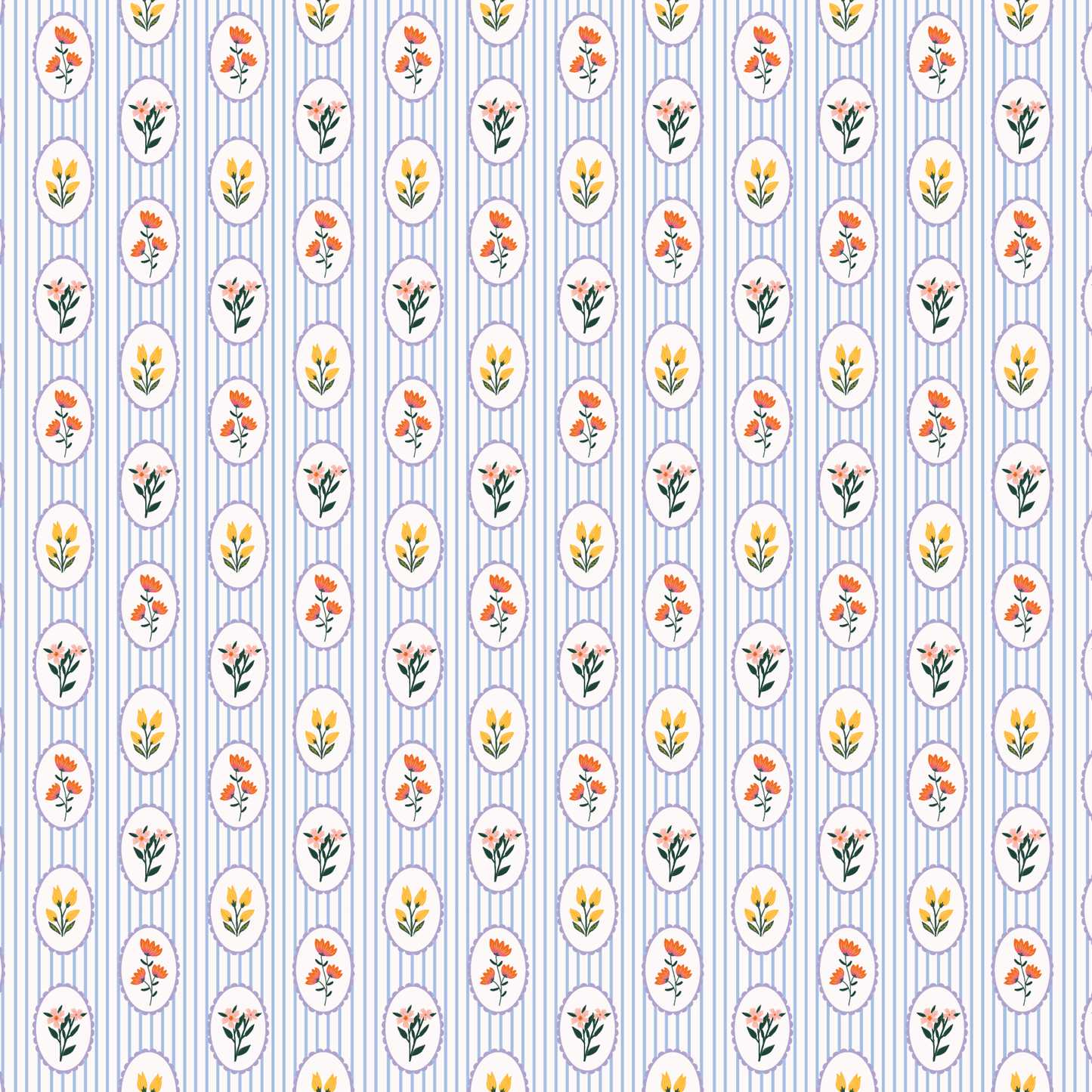 P1170 | Cottagecore Floral Wallpaper Pattern Acrylic Sheets - CMB Pattern Acrylic