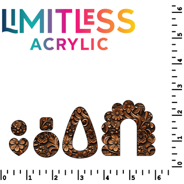 P1173 | Floral Tooled Leather Pattern Acrylic Sheets - CMB Pattern Acrylic