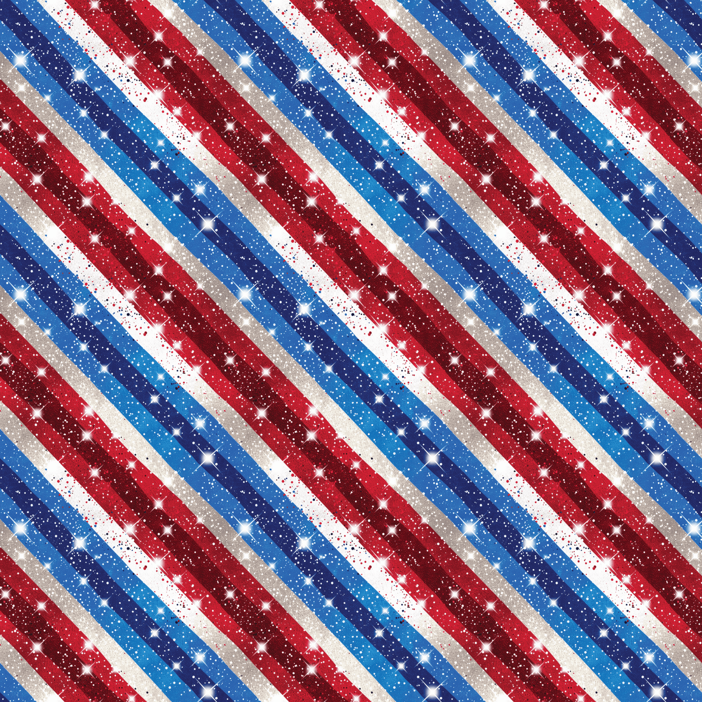 P1174 | Glitter Diagonal July 4th Stripes Pattern Acrylic Sheets - CMB Pattern Acrylic