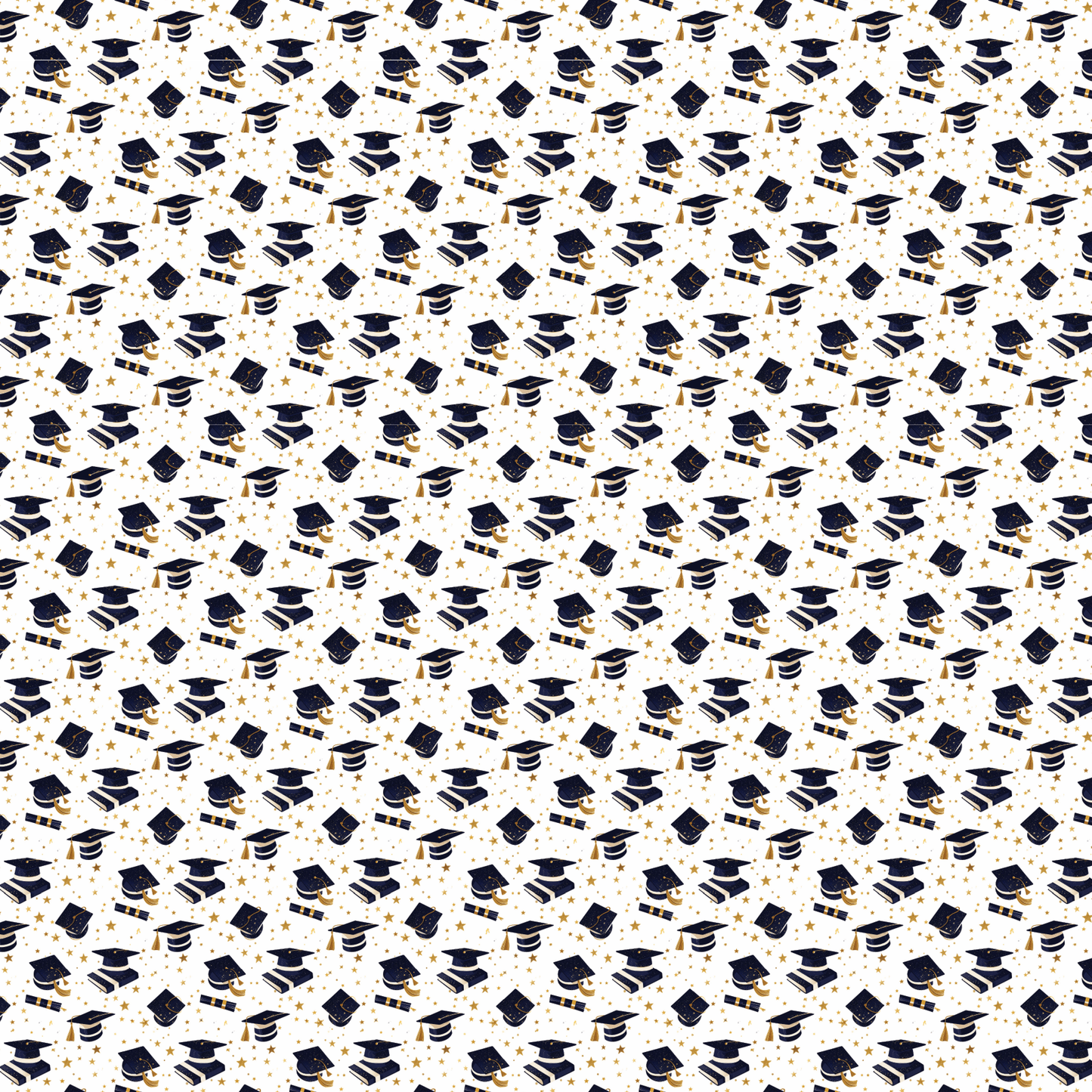 P1176 | Graduation Caps & Confetti Pattern Acrylic Sheets - CMB Pattern Acrylic
