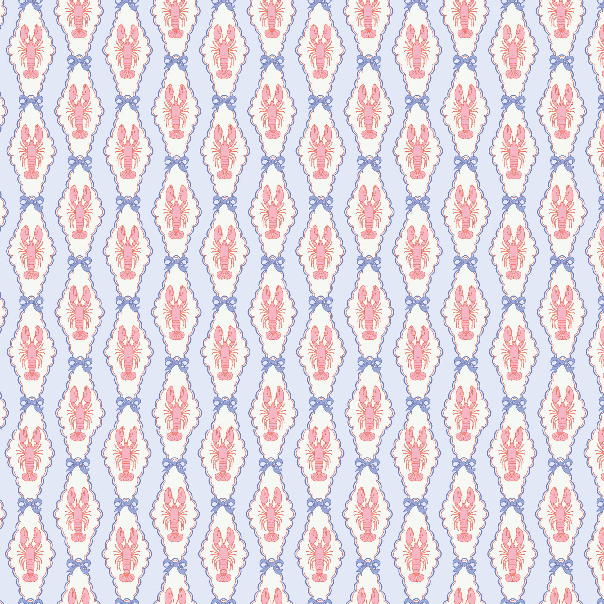 P1193 | Preppy Coastal Lobster Pattern Acrylic Sheets - CMB Pattern Acrylic