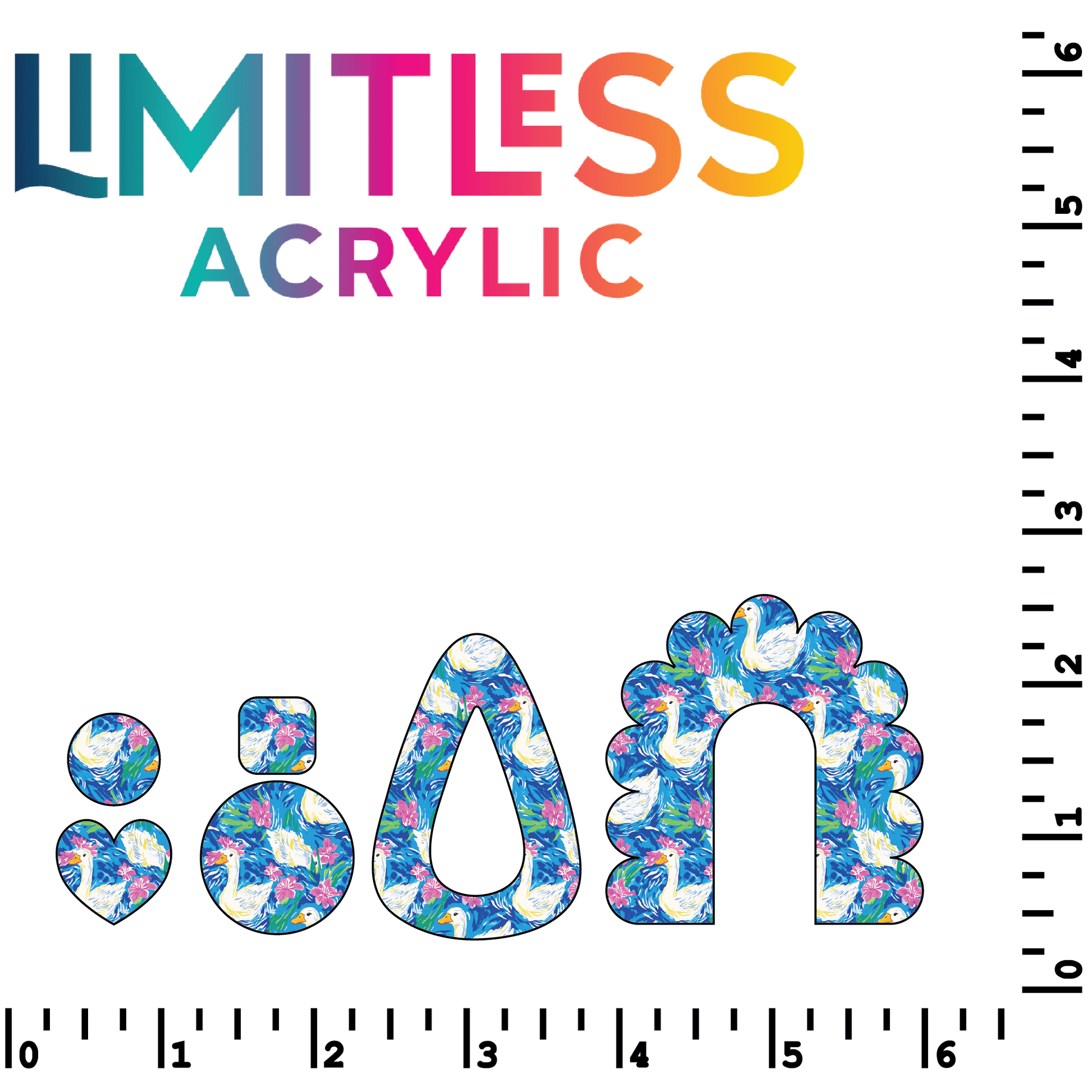 P1194 | Preppy Goose - Blue Pattern Acrylic Sheets - CMB Pattern Acrylic