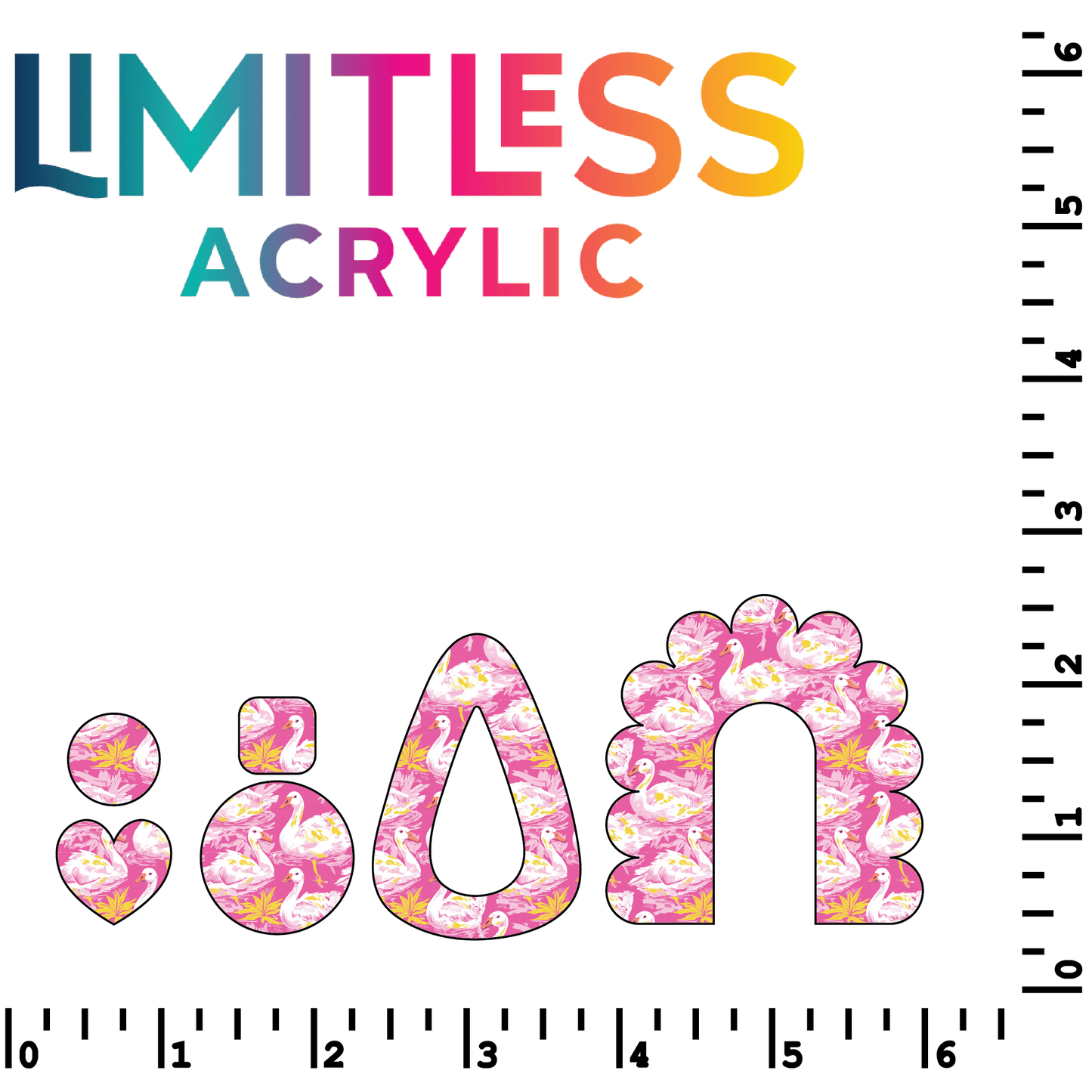 P1196 | Preppy Goose - Pink Pattern Acrylic Sheets - CMB Pattern Acrylic