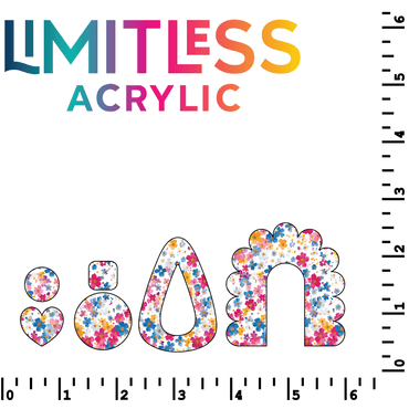 P1197 | Primary Floral Pattern Acrylic Sheets - CMB Pattern Acrylic