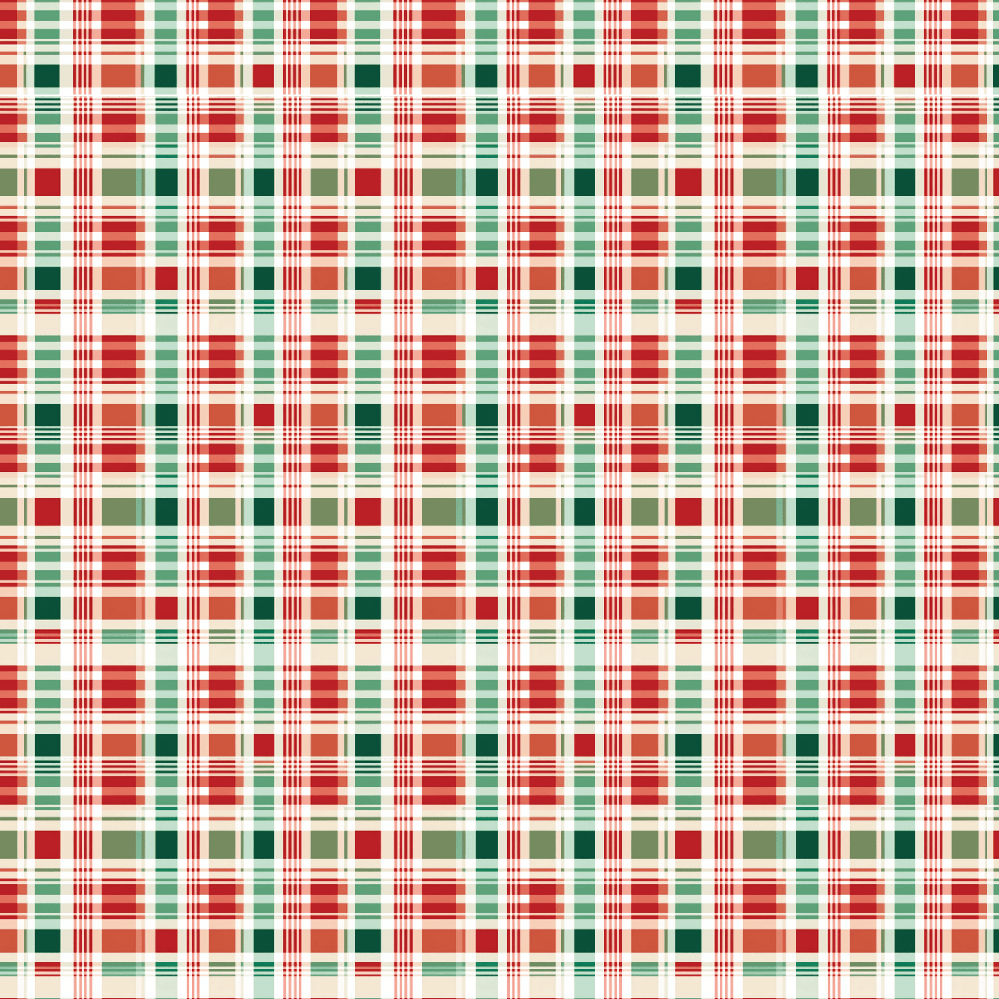 P1200 | Red & green Plaid - ish Christmas Pattern Acrylic Sheets - CMB Pattern Acrylic