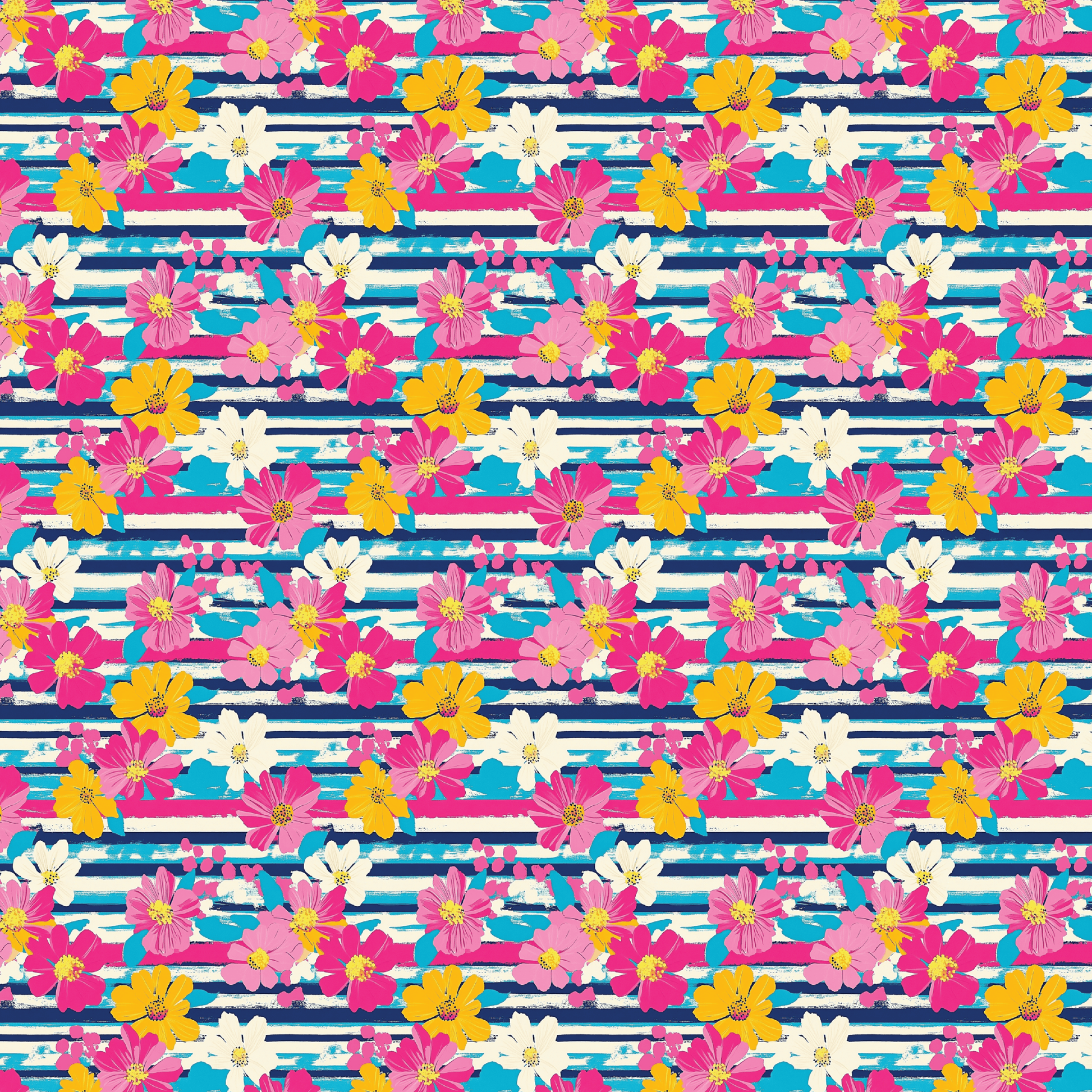 P1205 | Retro Floral 1 Pattern Acrylic Sheets - CMB Pattern Acrylic