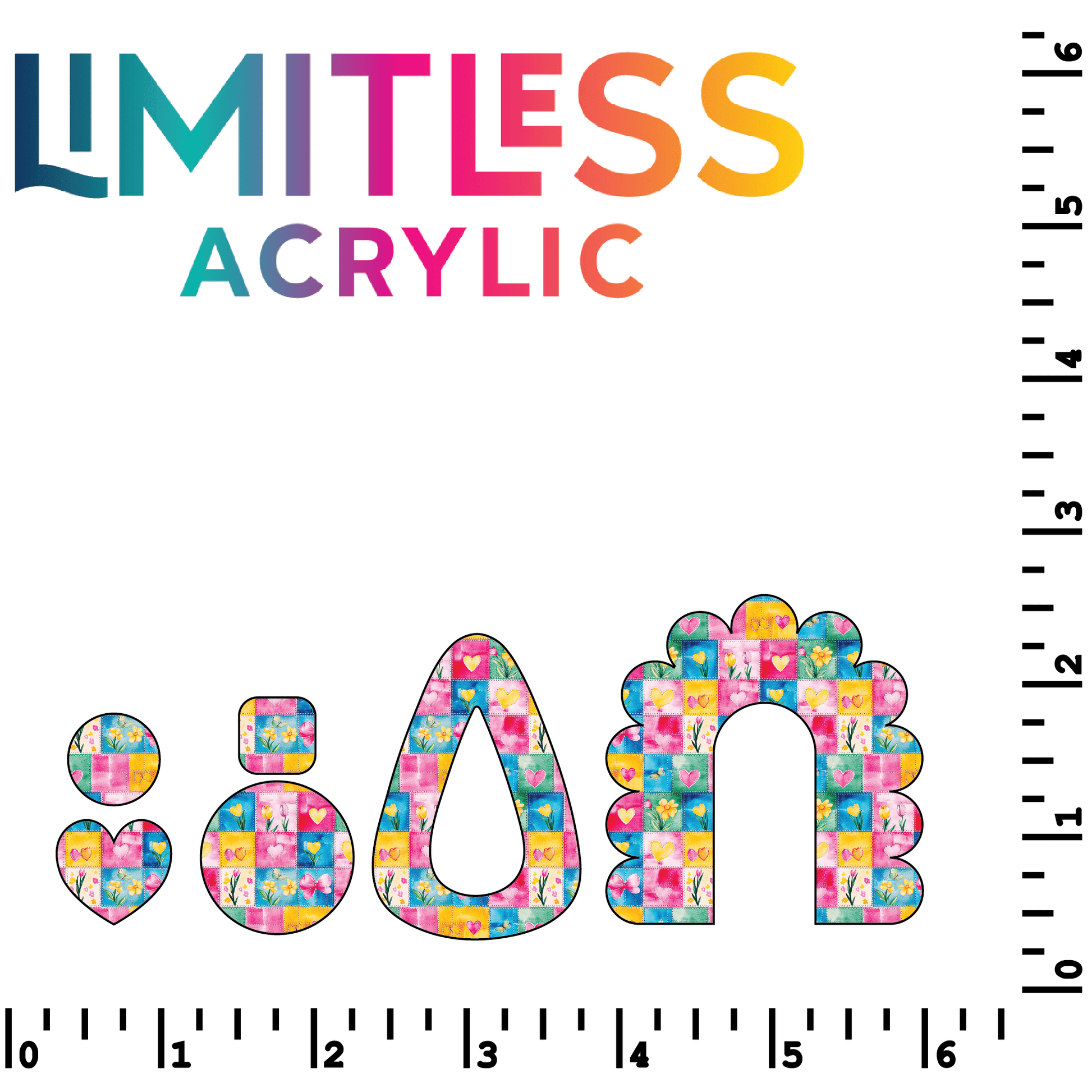 P1209 | Spring Patchwork 1 Pattern Acrylic Sheets - CMB Pattern Acrylic