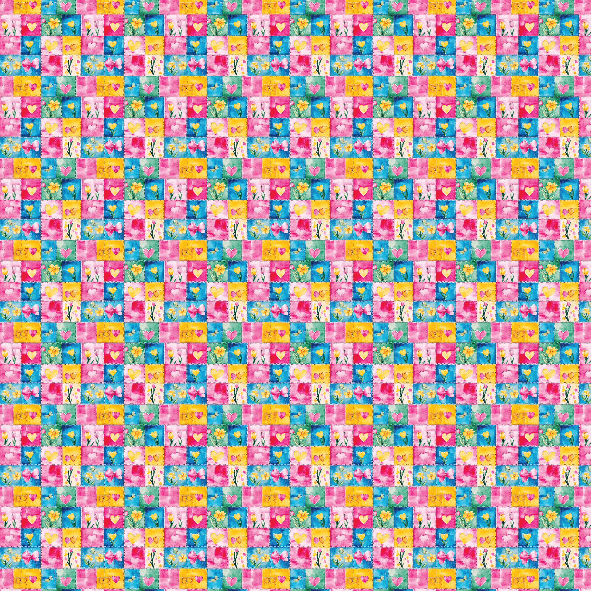 P1209 | Spring Patchwork 1 Pattern Acrylic Sheets - CMB Pattern Acrylic