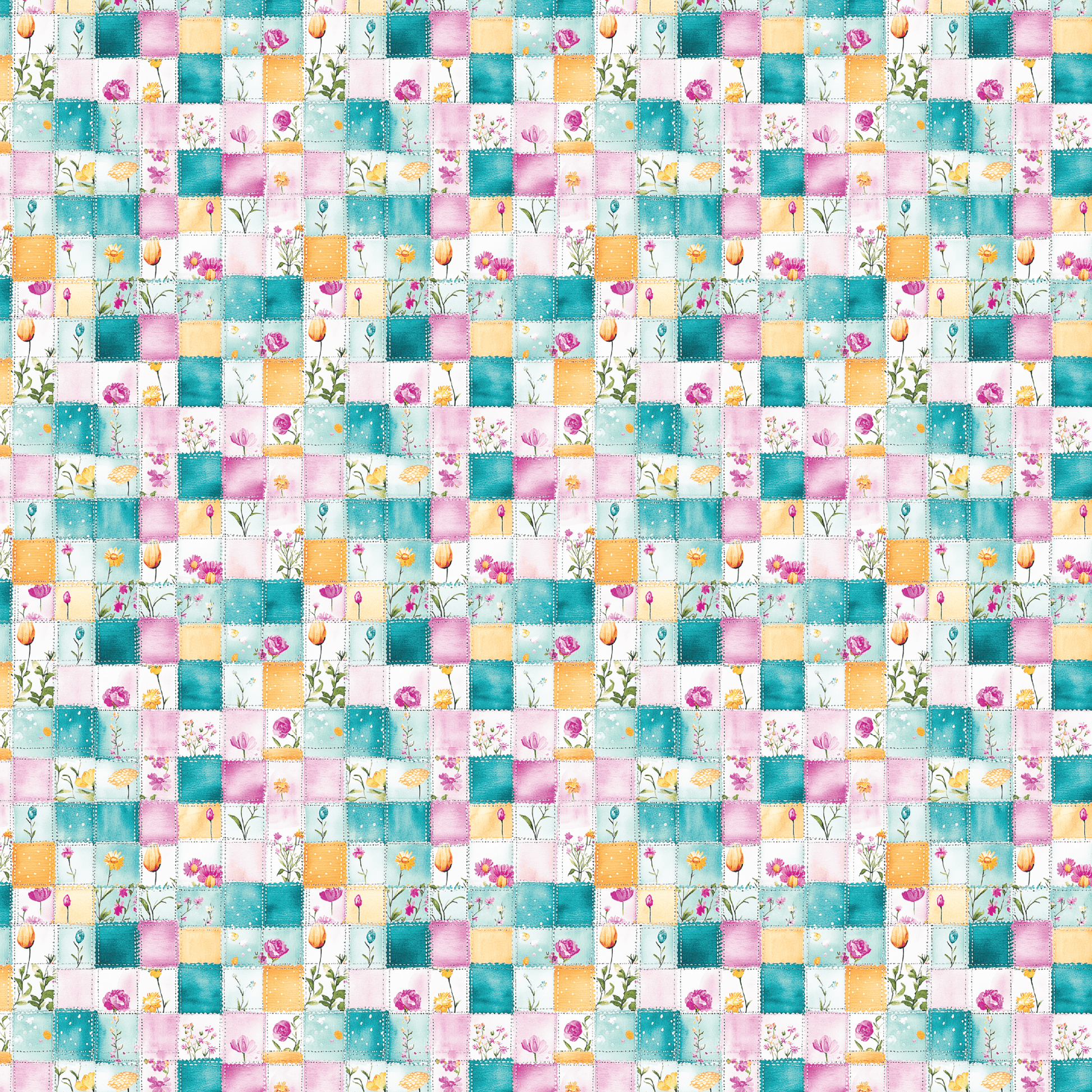 P1210 | Spring Patchwork 2 Pattern Acrylic Sheets - CMB Pattern Acrylic