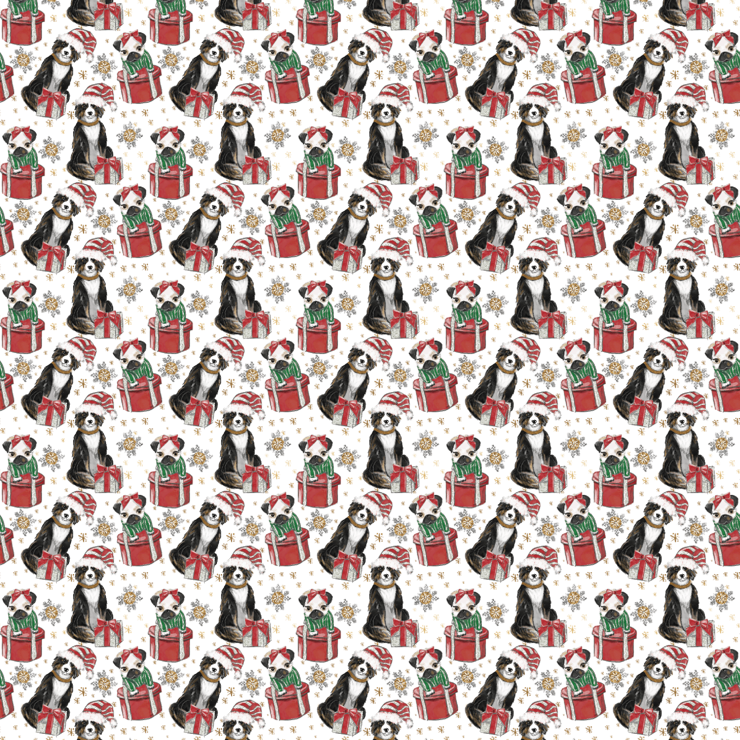 P1216 | Christmas Pups Pattern Acrylic Sheets - CMB Pattern Acrylic