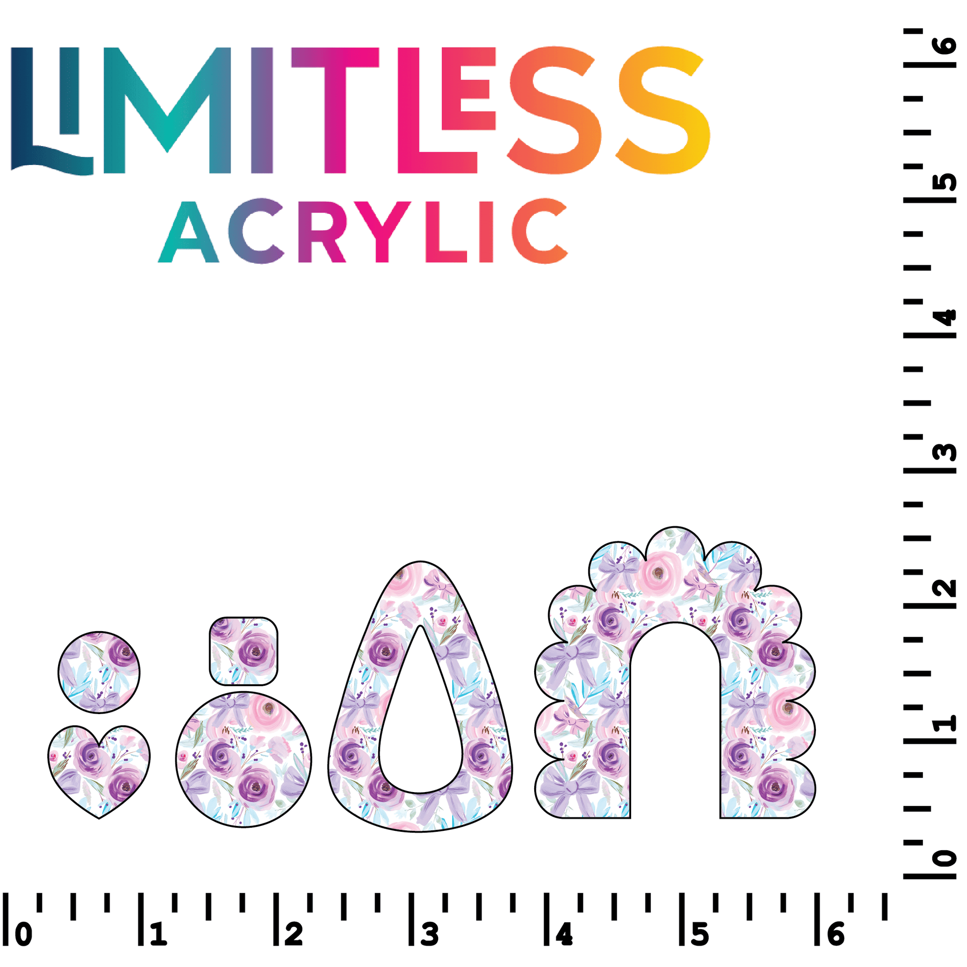 P1234 | Purple Floral & Bows Pattern Acrylic Sheets - CMB Pattern Acrylic