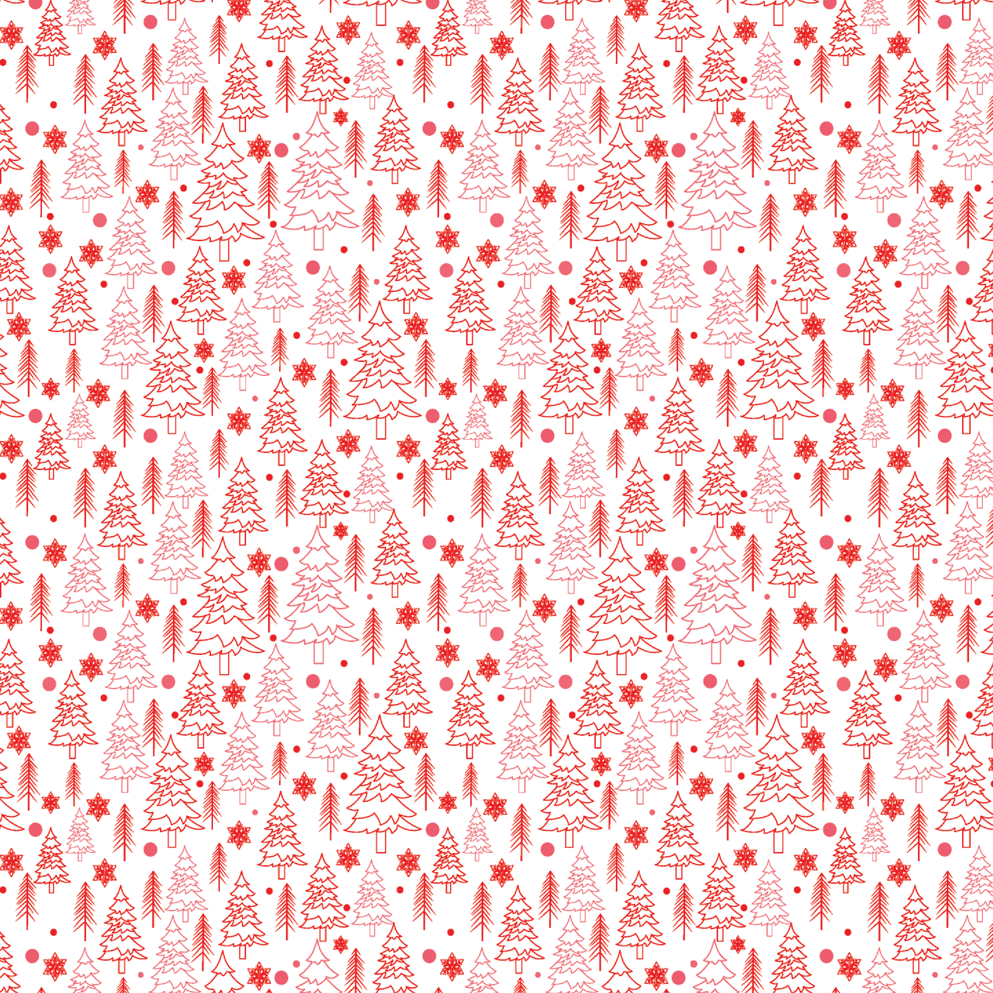 P1236 | Red Christmas Tree Line Art Pattern Acrylic Sheets - CMB Pattern Acrylic