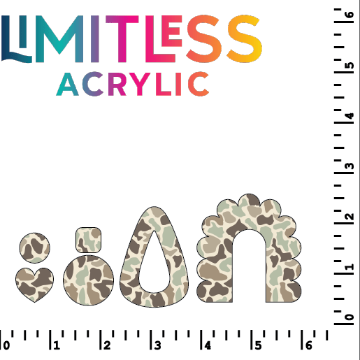 P1242 | Duck Camouflage Pattern Acrylic Sheets - CMB Pattern Acrylic