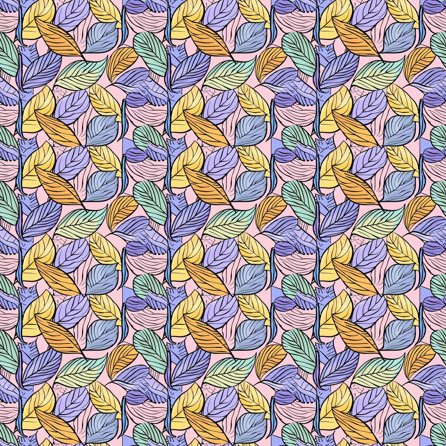 Pastel Ankara Leaves Pattern Acrylic Sheets - CMB Pattern Acrylic