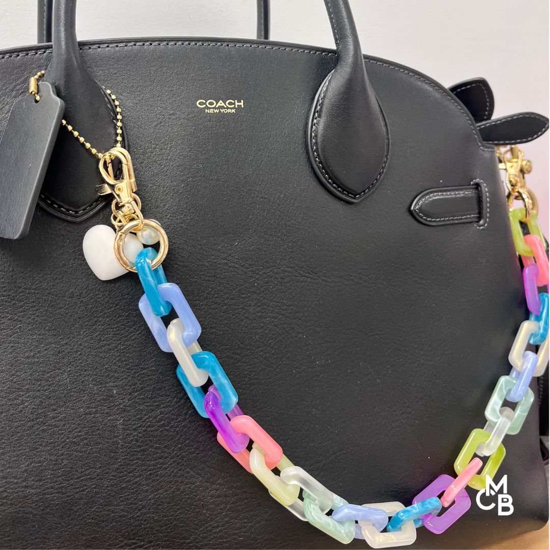 Pastel Square Acrylic Chain 24" | Bag Chain | Phone Chain -