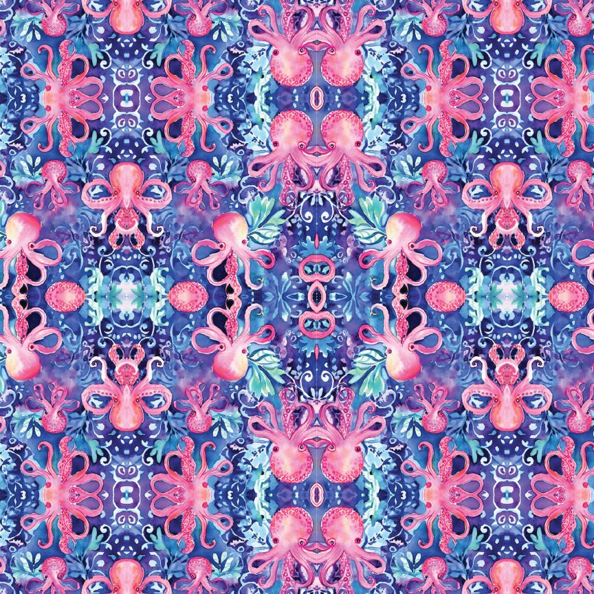 Preppy Octopi Pattern Acrylic Sheets - CMB Pattern Acrylic