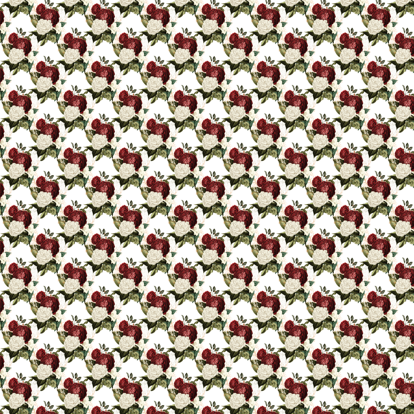 Red & White Floral Bouquets Pattern Acrylic Sheets - CMB Pattern Acrylic