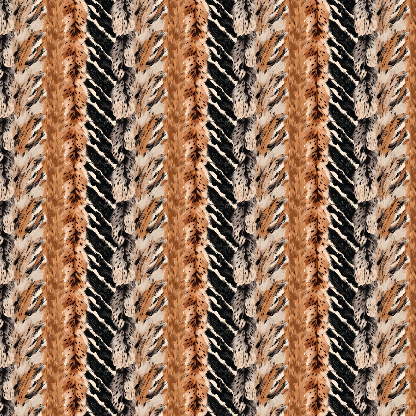 Tiger Fur Stripes Pattern Acrylic Sheets - CMB Pattern Acrylic