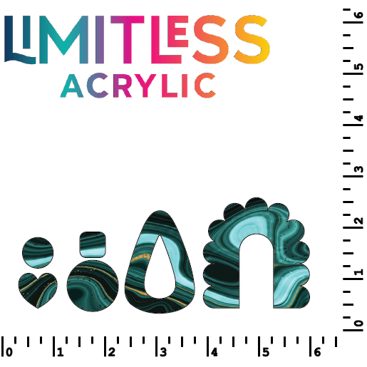 Turquoise Pattern Acrylic Sheet - CMB Pattern Acrylic