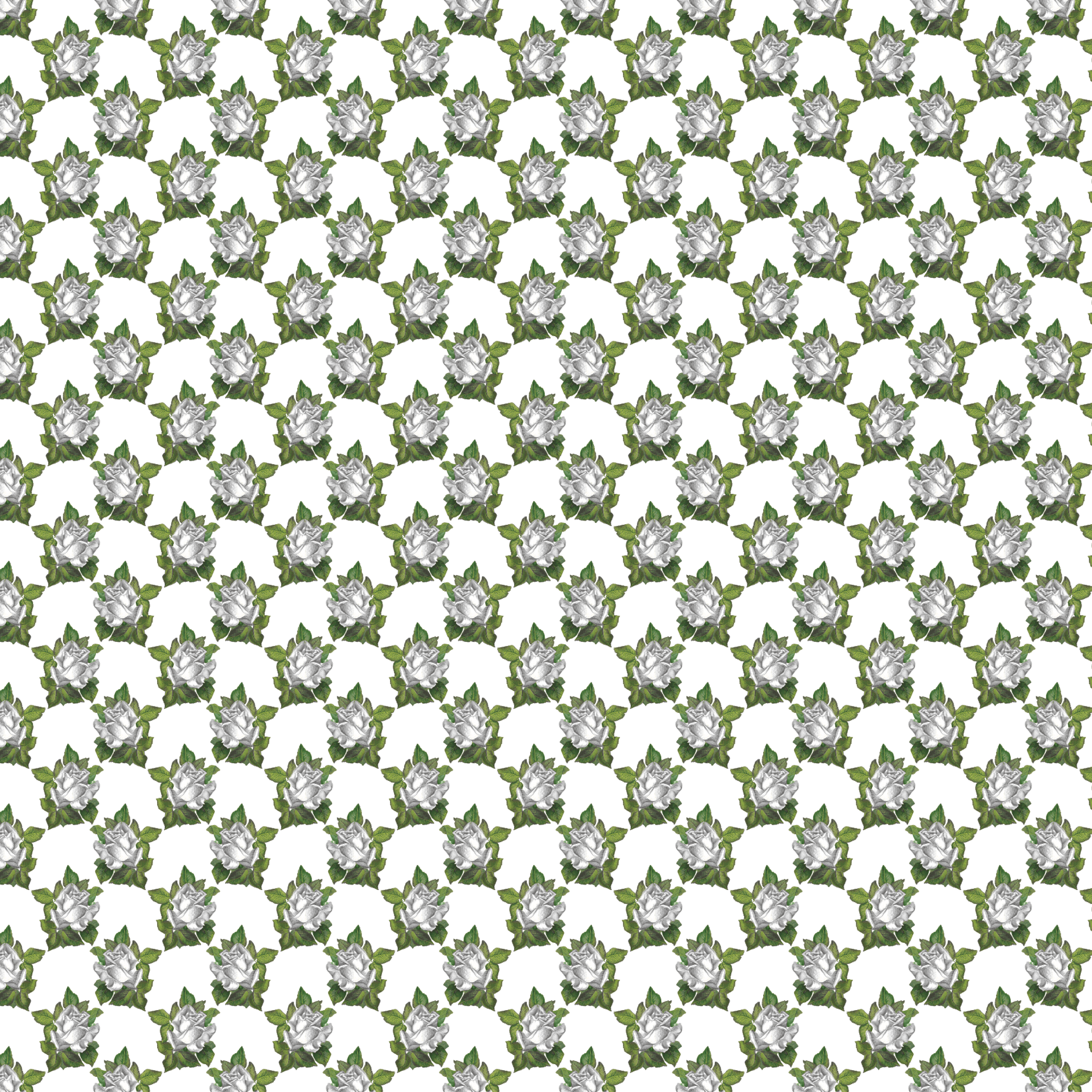 White Floral Bouquets Pattern Acrylic Sheets - CMB Pattern Acrylic