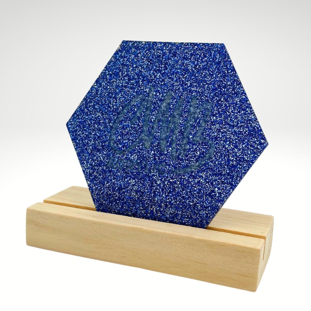 1/8" Blue/Silver Glitter Acrylic Sheet - Acrylic Sheets